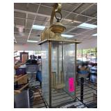 Brass and Glass Wall-Mounted Lantern