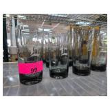 Glass Tumblers with Monogrammed 'E' Design