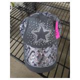 K-Bethos Gray Sequined Cap With Star Design