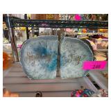 Agate Bookends With Inscriptions