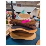 Woven Straw Hats With Ribbon Accents