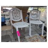 White Iron Metal Decorative Chairs