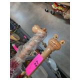 Wooden Handle Red Umbrellas Hippo & Frog