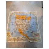 Vintage Texas Brags Map of North America