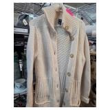 Gap Wool Blend Button-Front Sweater Coat