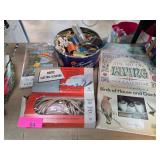 Craft and Sewing Supplies with Calendars and Books