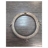 Sterling Silver Textured Bangle, 12.7g