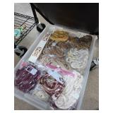 Plastic Bin of Assorted Decorative Piping