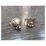 Two Sterling Silver Rawa Charm Rings