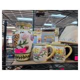 Butterfly and Floral Ceramic Set