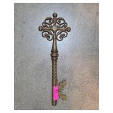 Sexton Cast Iron Decorative Key with Scroll Design