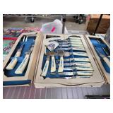 Sheffield Knife Set With Floral Handles