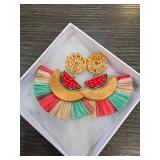 Colorful Watermelon-Themed Earrings