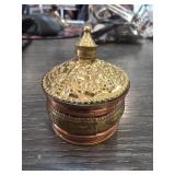 Antique Copper and Brass Sindoor Box