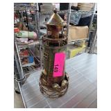 Brass Lighthouse-Shaped Music Box