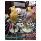 Porcelain Parrot Figurines