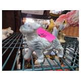 Porcelain Figurine of a Standing Dog