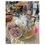 Decorative Bottles with Ornate Metal Stoppers