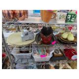 Decorative Items Including Pears and Container