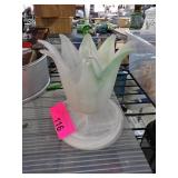 Frosted Glass Flower-Shaped Bowl