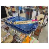 Blue Glass Baking Dish and Decorative Rolling Pin