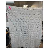 Handmade White Crochet Lace Blanket