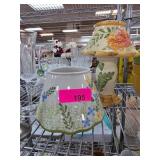 Hand-Painted Floral Table Lamp with Shade