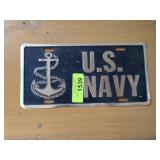 U.S. Navy License Plate with Anchor Design