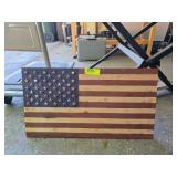 Handcrafted Wooden American Flag, Made in Texas