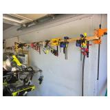 Workshop Clamps on Mounted Rack