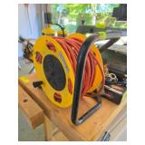 Yellow Extension Cord Reel with Outlets