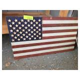 Wooden American Flag Wall Display