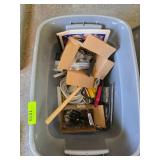 Storage Bin With Assorted Items