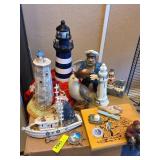 Nautical Figurines and Decor Lot