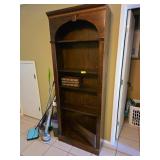 Wooden Bookshelf with Arched Top