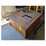 1890s Kasse Wooden Cash Register w Brass Accents