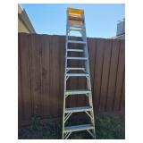 Werner Aluminum Ladder with Yellow Top