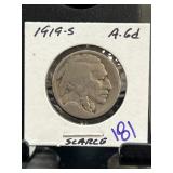 1919-S Buffalo Nickel in Coin Holder
