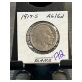 1917-S Buffalo Nickel in Flip Case