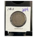 1912 Barber Dime in Protective Holder