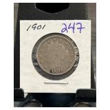 1901 Liberty Head Nickel in Holder