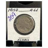 1915-D Buffalo Nickel in Holder
