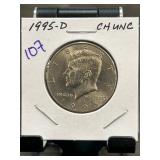 1995-D Kennedy Half Dollar in CHUNC Condition