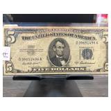 1953A $5 United States Note with Red Seal