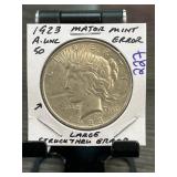 1923 Peace Dollar with Major Mint Error