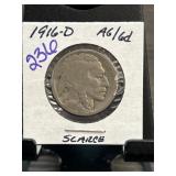 1916-D Buffalo Nickel in Holder