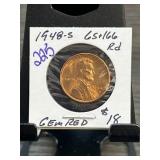 1948-S Wheat Cent Graded MS65+RD