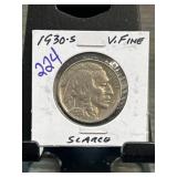 1930-S Buffalo Nickel in Very Fine Condition