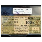 Germany 1922 100 Marks Banknote