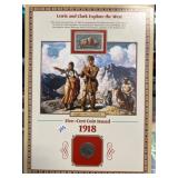 1918 Five-Cent Coin with Lewis and Clark Display